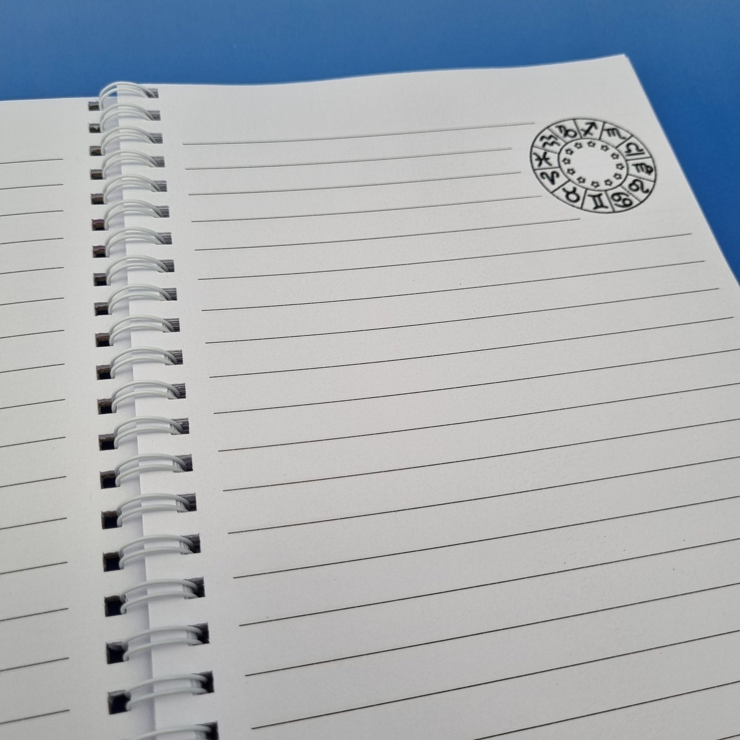 1. Zodiac air Gemini A5 spiral journal notebook