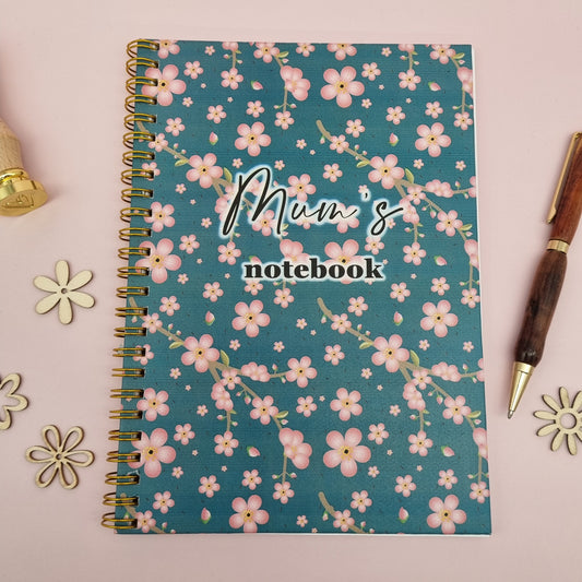 Mum's A5 spiral journal notebook - Cherry blossom