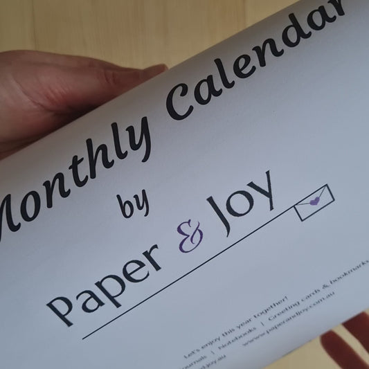 2027 Monthly A4 floral calendar with fridge magnets