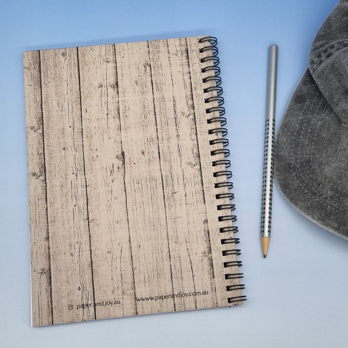 WHOLESALE Dad's A5 spiral journal notebook - Woodgrain (Qty 3)