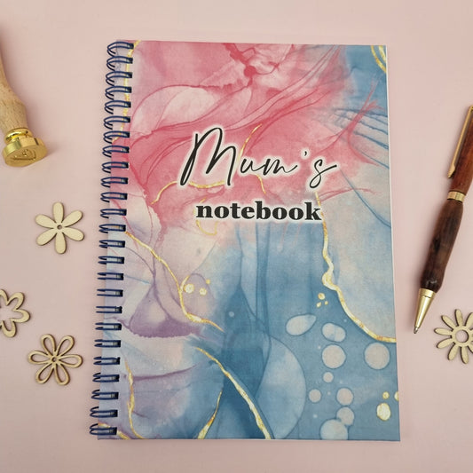 Mum's A5 spiral journal notebook - Marble