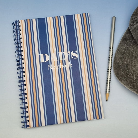 6. Dad's A5 spiral journal notebook - Stripe