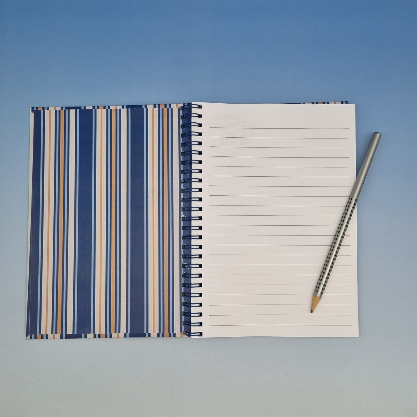 WHOLESALE Dad's A5 spiral journal notebook - Stripe (Qty 3)