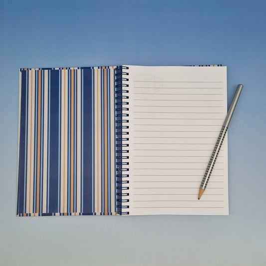 6. Dad's A5 spiral journal notebook - Stripe