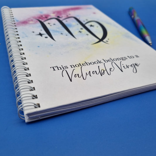 Zodiac earth Virgo A5 spiral journal notebook