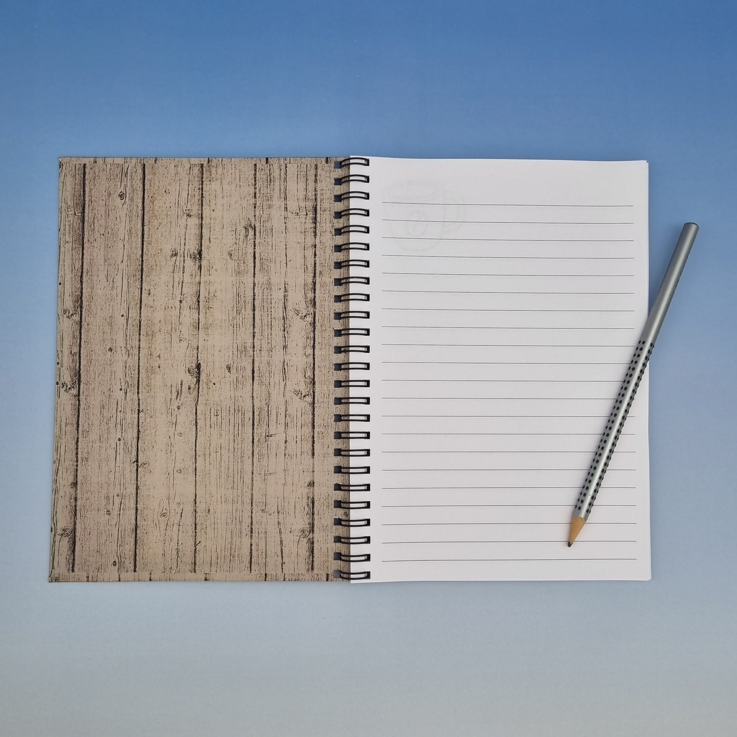 WHOLESALE Dad's A5 spiral journal notebook - Woodgrain (Qty 3)