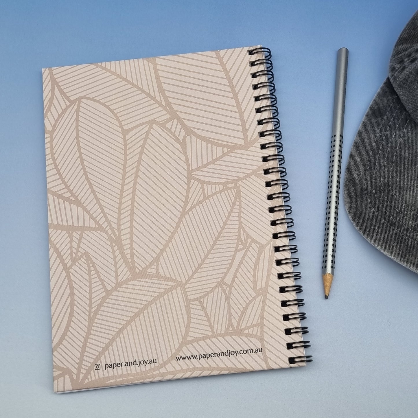 4. Dad's A5 spiral journal notebook - Brown leaf