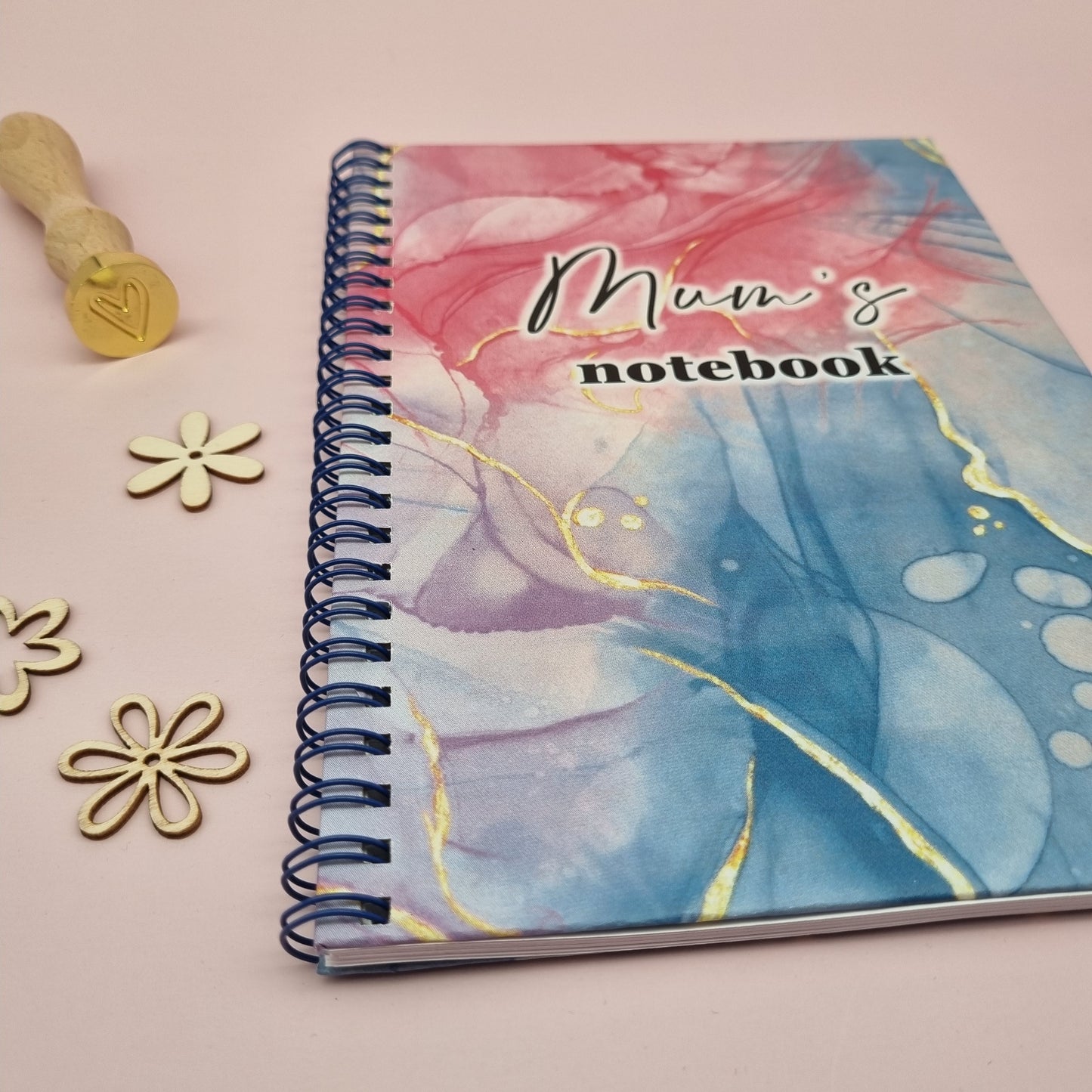 Mum's A5 spiral journal notebook - Marble