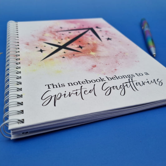 Zodiac fire Sagittarius A5 spiral journal notebook