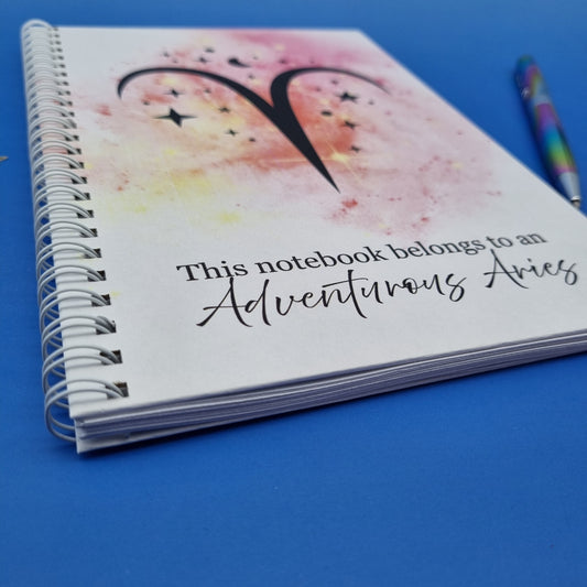 Zodiac fire Aries A5 spiral journal notebook