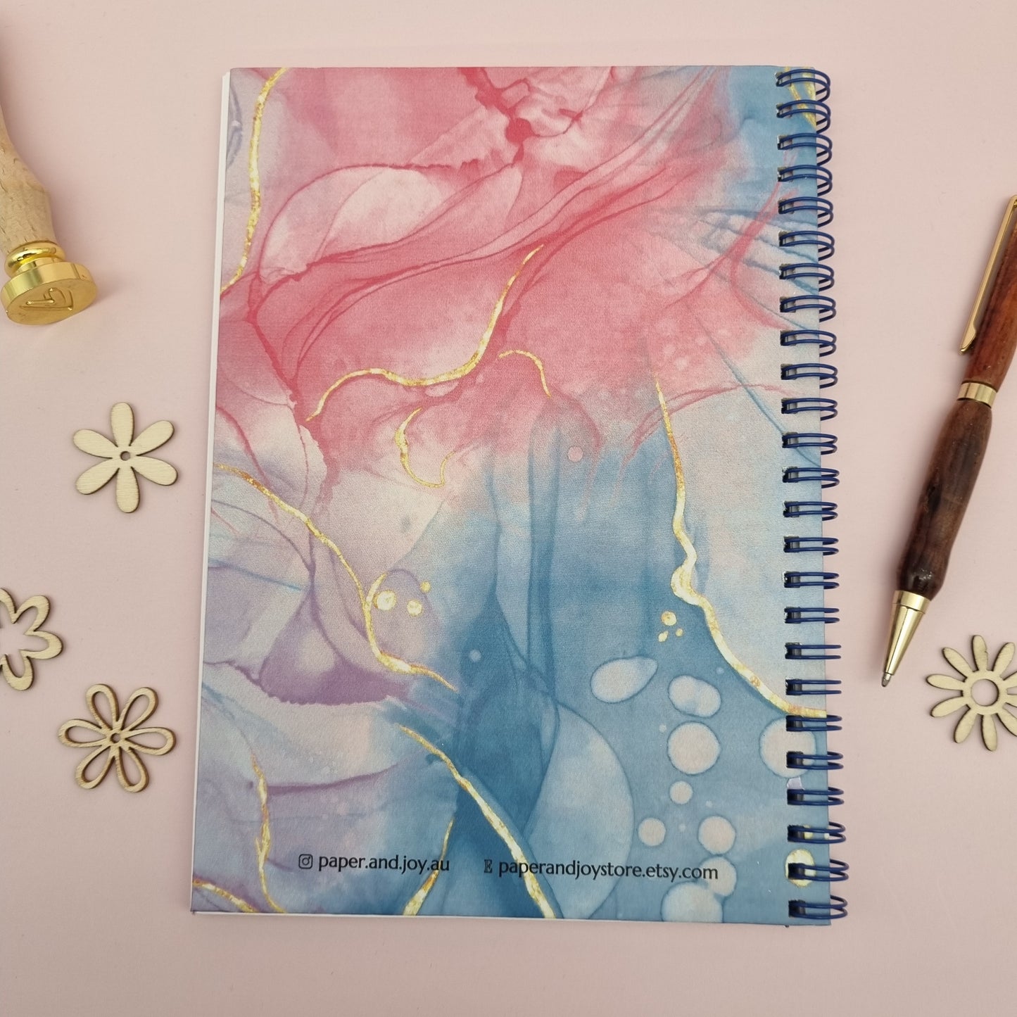 Mum's A5 spiral journal notebook - Marble