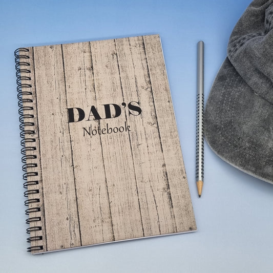 2. Dad's A5 spiral journal notebook - Woodgrain