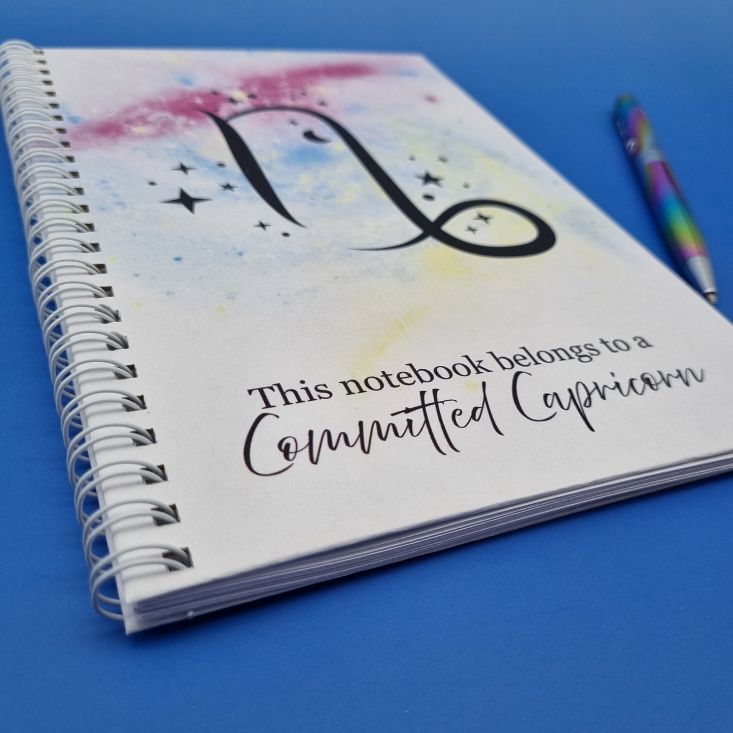 Zodiac earth Capricorn A5 spiral journal notebook