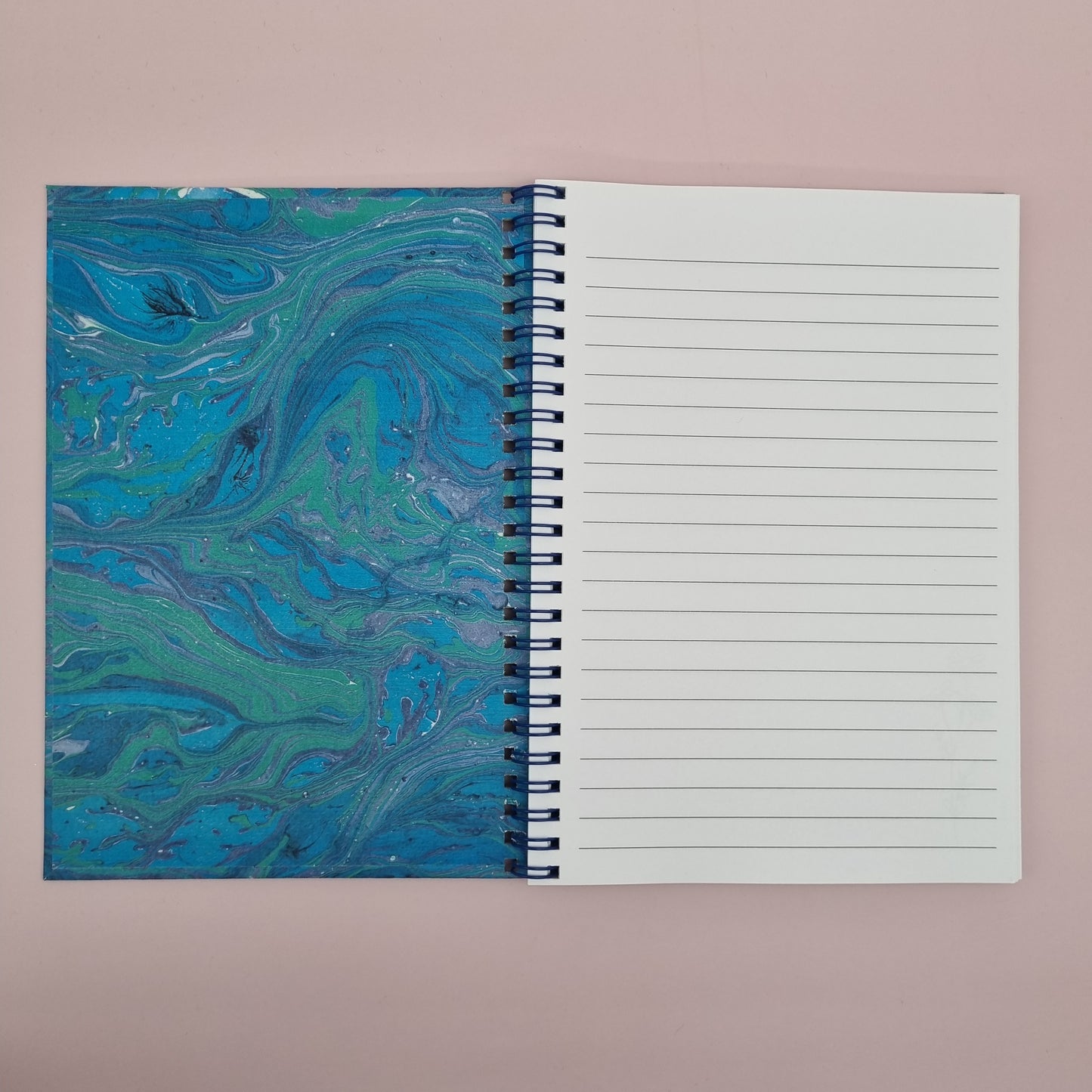 WHOLESALE Mum's A5 spiral journal notebook - Blue swirl (Qty 3)
