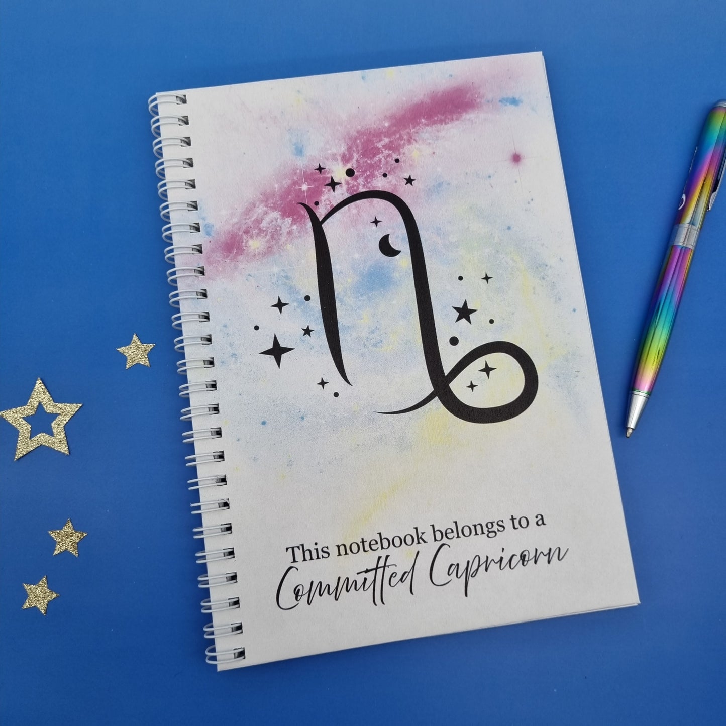 Zodiac earth Capricorn A5 spiral journal notebook